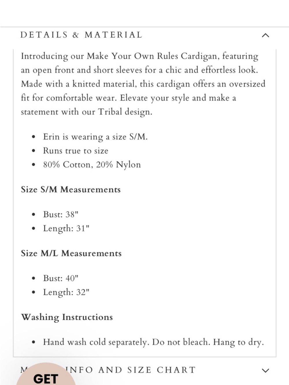 Tribal Make Your Own Rules Cardigan
S/M - Picture 6 of 16